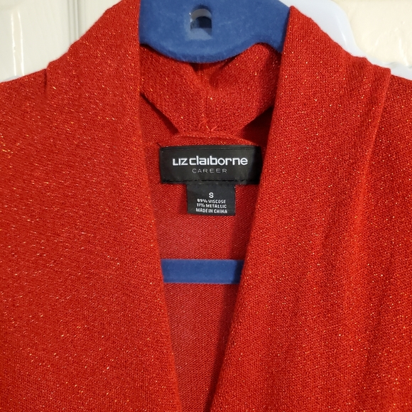 Liz Claiborne Red Wrap Sweater - Picture 5 of 10